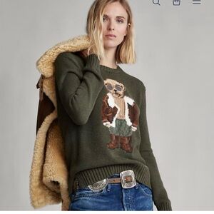 Ralph Lauren Polo Bear Aviator Cotton Sweater